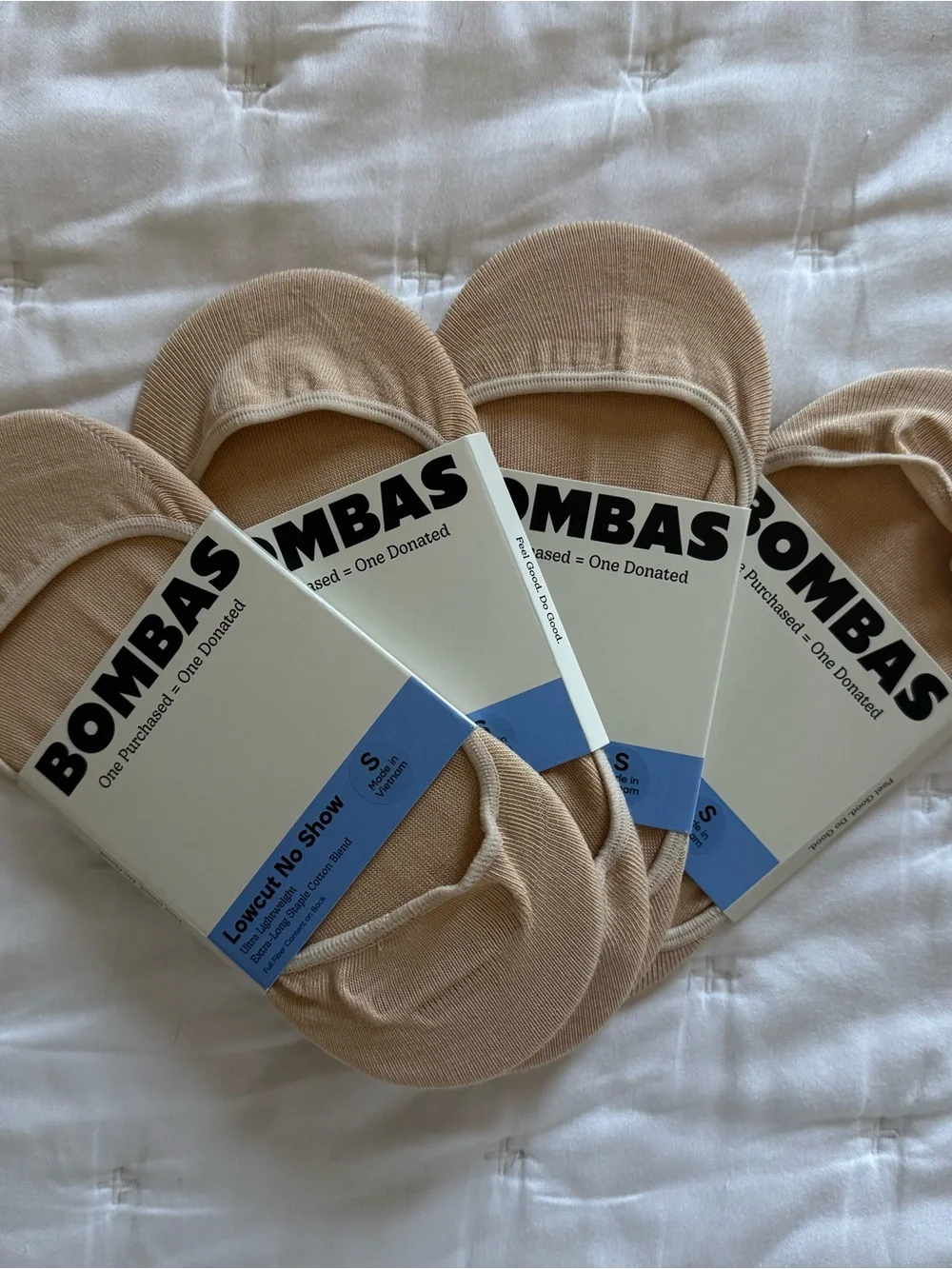 Bombas Women's Low-Cut No Show Sock 4-Pack Small